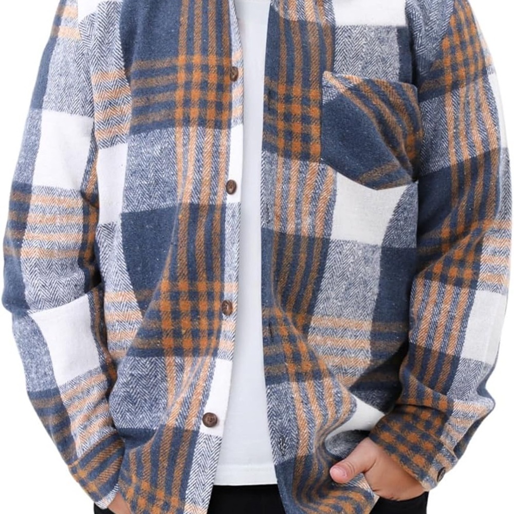 Plaid Button-Up Cardigan
